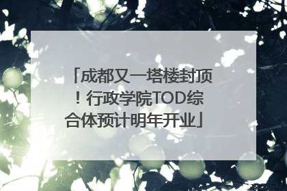 成都又一塔楼封顶！行政学院TOD综合体预计明年开业